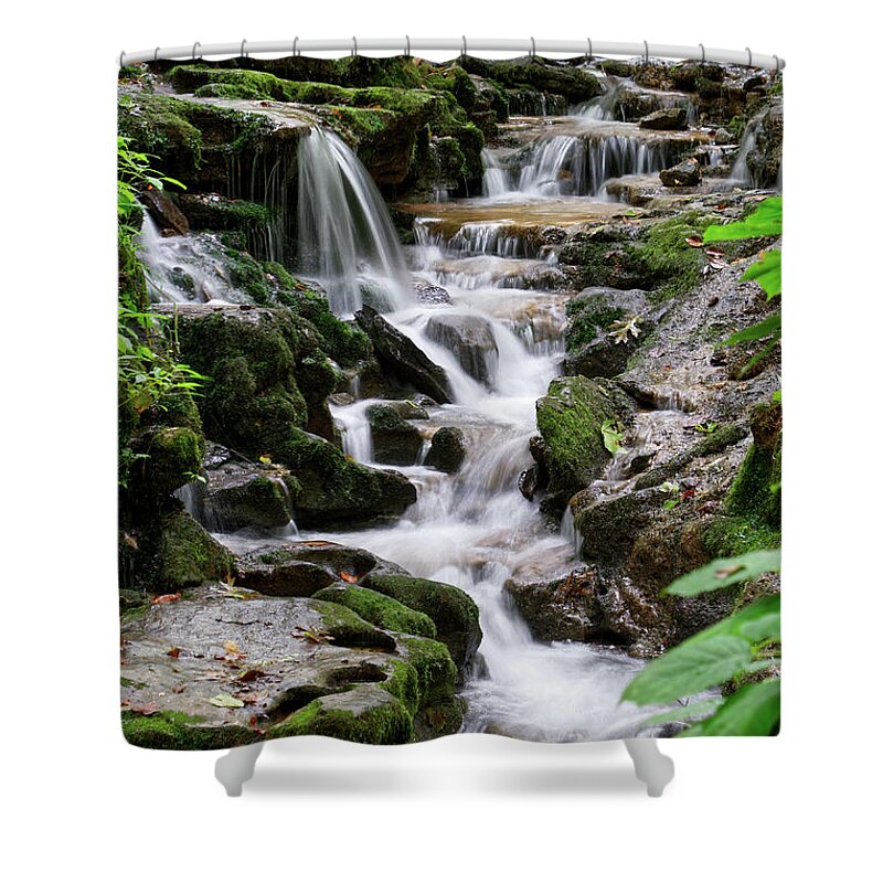 Water Shower Curtain featuring the photograph Running Water #3 by Phil Perkins
