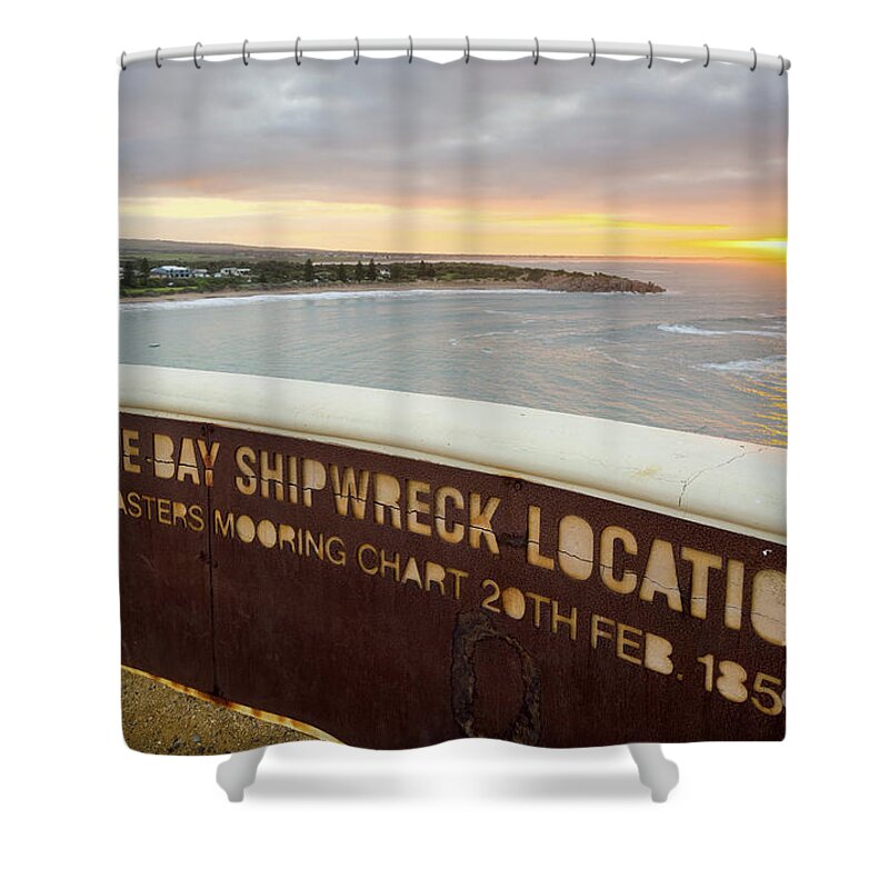 Horseshoe Bay Shower Curtain featuring the photograph Sunrise On Horseshoe Bay Port Elliot #3 by THP Creative