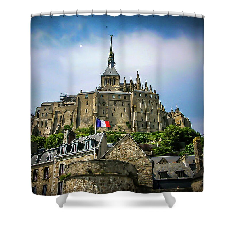 Building Shower Curtain featuring the photograph The Mont Saint-Michel #3 by Jim Feldman