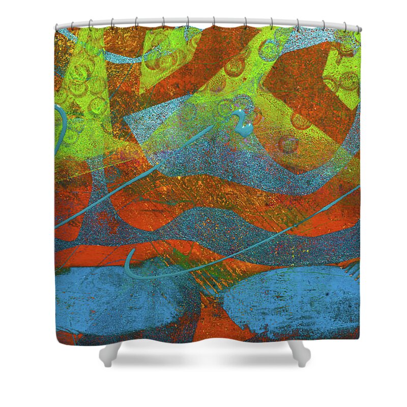 Aged Shower Curtain featuring the mixed media 30 by Joye Ardyn Durham