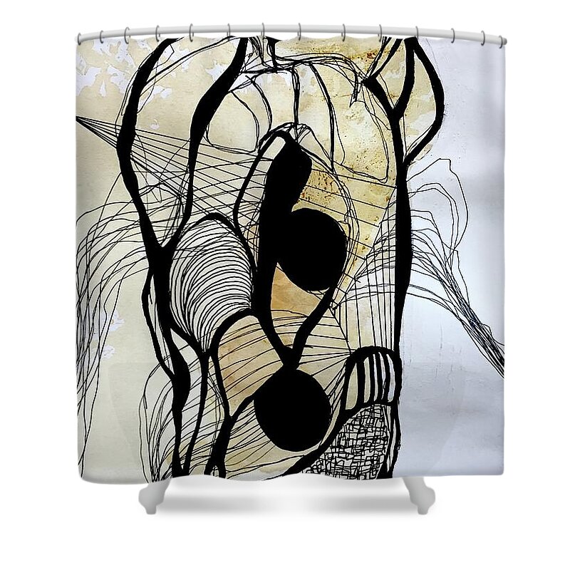 Modern Art Shower Curtain featuring the painting Untitled #31 by Jeremiah Ray