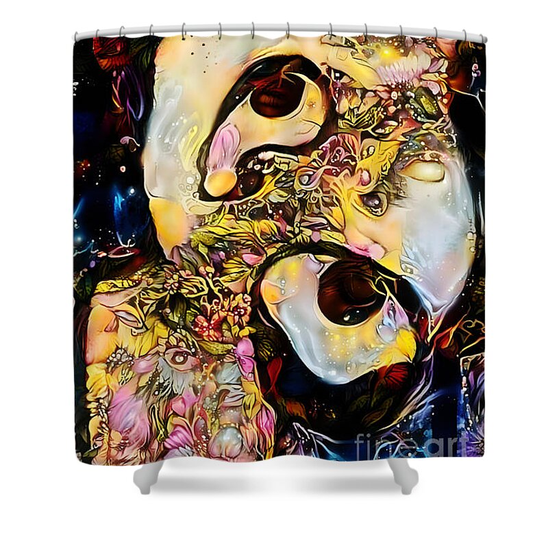 Contemporary Art Shower Curtain featuring the digital art 33 by Jeremiah Ray