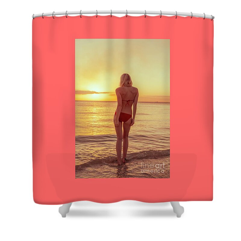 Athletic Shower Curtain featuring the photograph 3696 Elisa Naples Beach Florida by Amyn Nasser