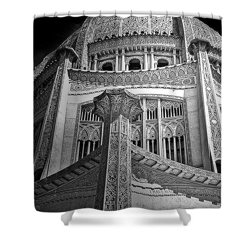Baha'i Temple Shower Curtain featuring the photograph Baha'i Temple #5 by Jim Signorelli
