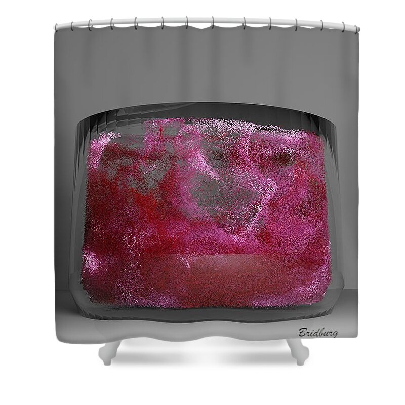Nft Shower Curtain featuring the digital art 401 Glass Waves by David Bridburg