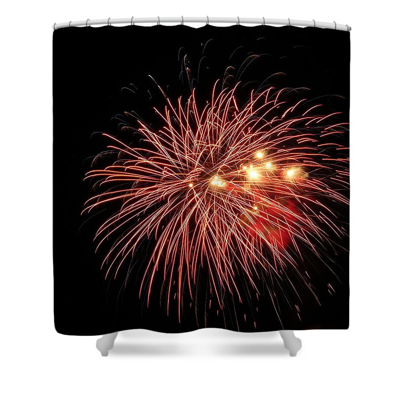Fireworks Shower Curtain featuring the photograph Fireworks #49 by George Pennington