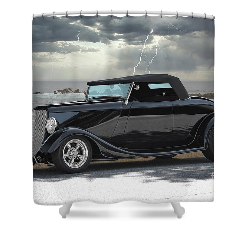 1934 Ford Convertible Coupe Shower Curtain featuring the photograph 1934 Ford Convertible Coupe #5 by Dave Koontz