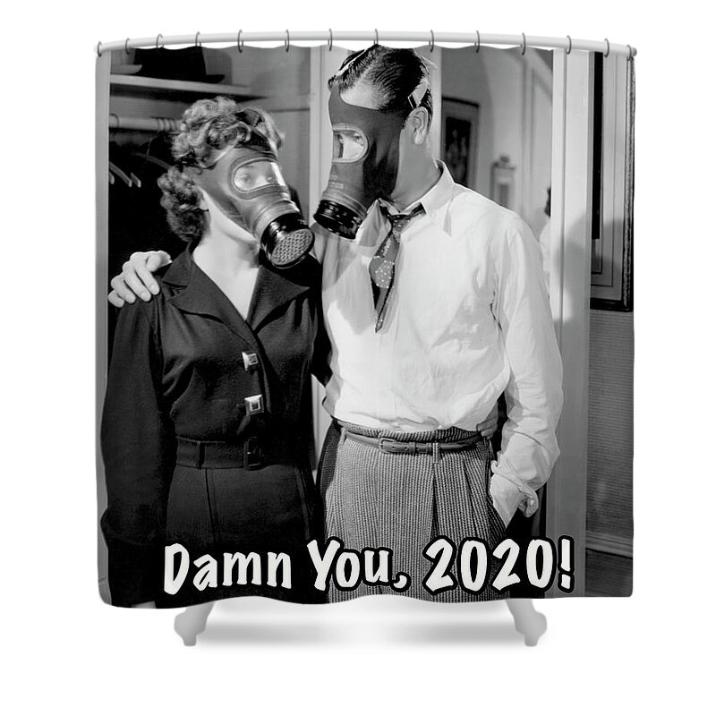1942 Shower Curtain featuring the photograph Damn You 2020 #5 by Underwood Archives TAC Graphics
