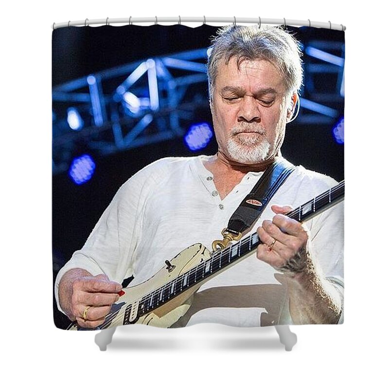 Eddie Shower Curtain featuring the photograph Eddie Van Halen by Action