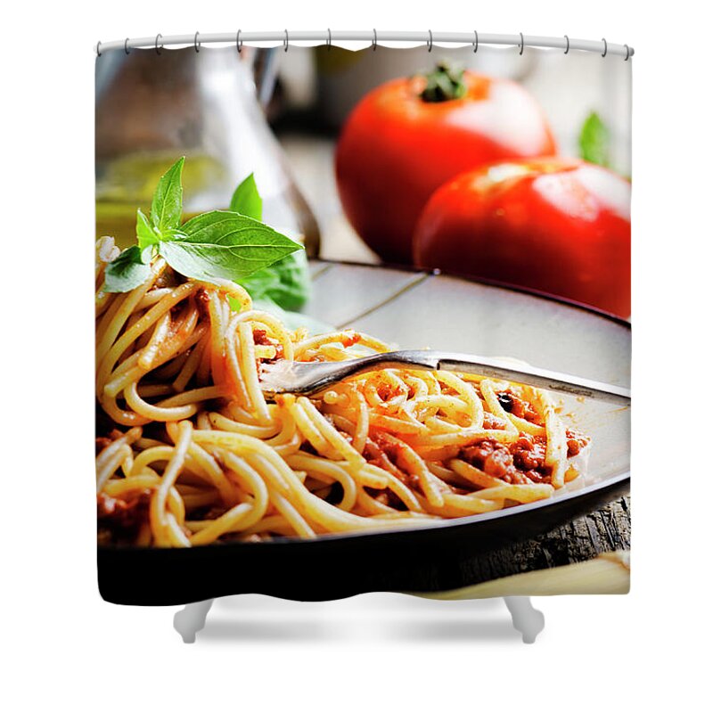 Spaghetti Shower Curtain featuring the photograph Spaghetti #5 by Jelena Jovanovic