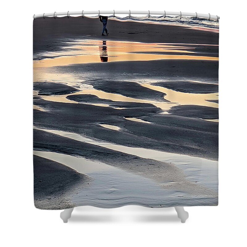 Atlantic Ocean Shower Curtain featuring the photograph Beautiful Sunrise At Myrtle Beach In South Carolina Atlantic Oce #6 by Alex Grichenko