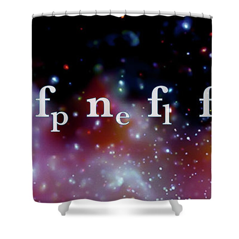 Physics Shower Curtain featuring the photograph The Drake Equation by Monica Schroeder
