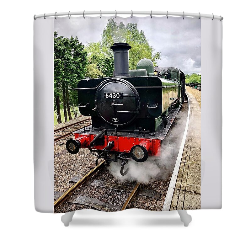 6430 Shower Curtain featuring the photograph 6430 Steam Locomotive in Steam by Gordon James