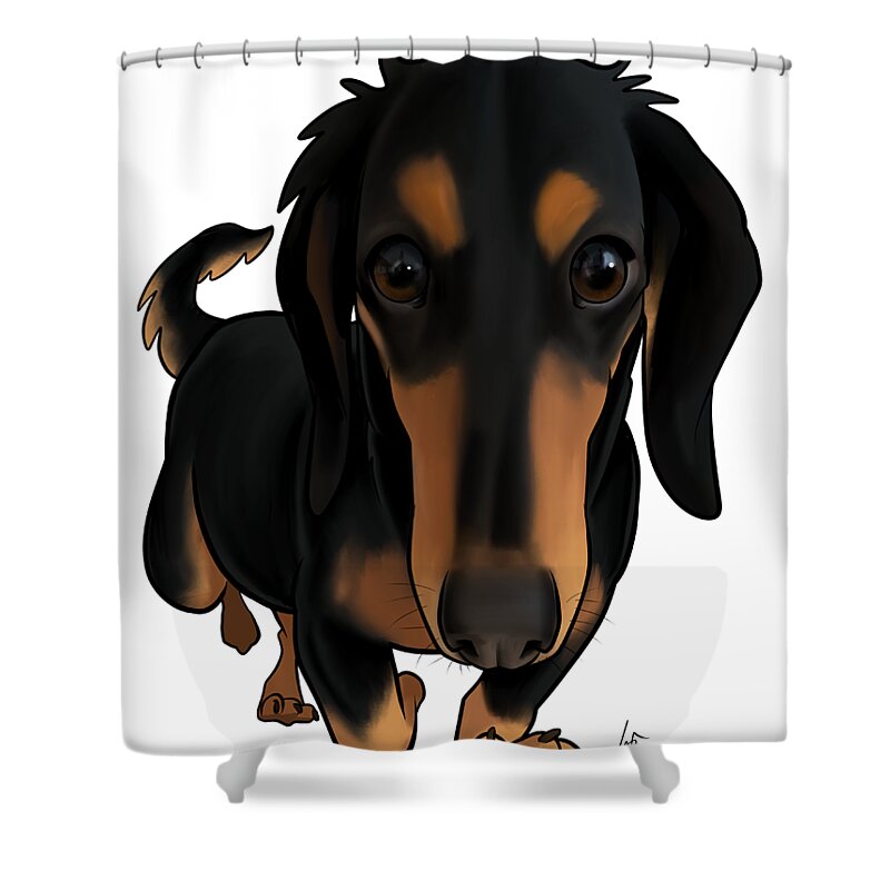 6544 Shower Curtain featuring the drawing 6544 Fritz by John LaFree