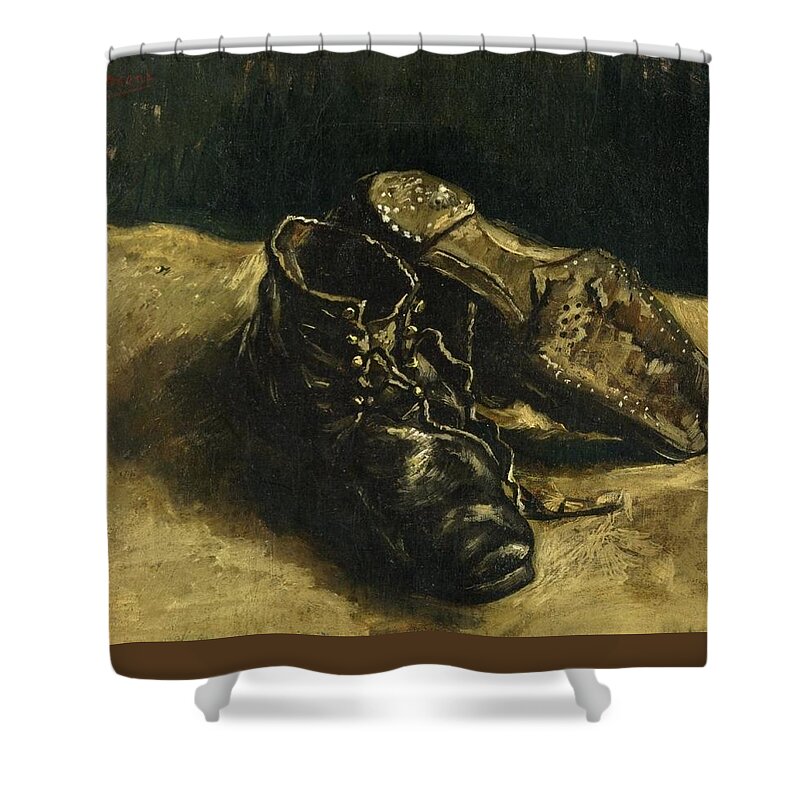 Vincent Shower Curtain featuring the painting A Pair Of Shoes - VVG by The GYPSY and Mad Hatter