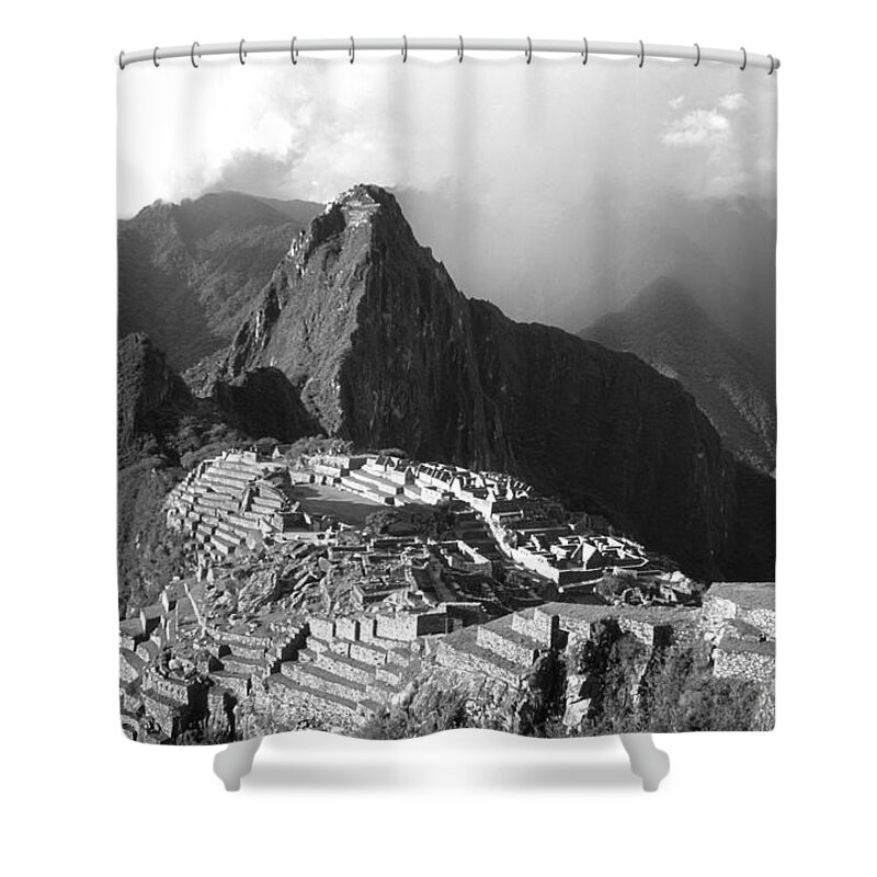 Machu Picchu Shower Curtain featuring the photograph Machu Picchu Peru #1 by James Brunker