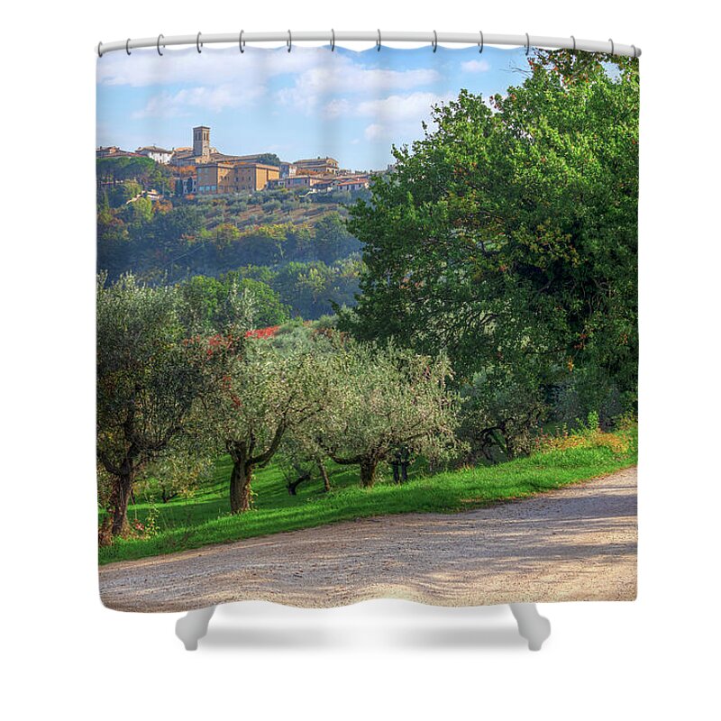 Montefalco Shower Curtain featuring the photograph Montefalco - Italy #7 by Joana Kruse