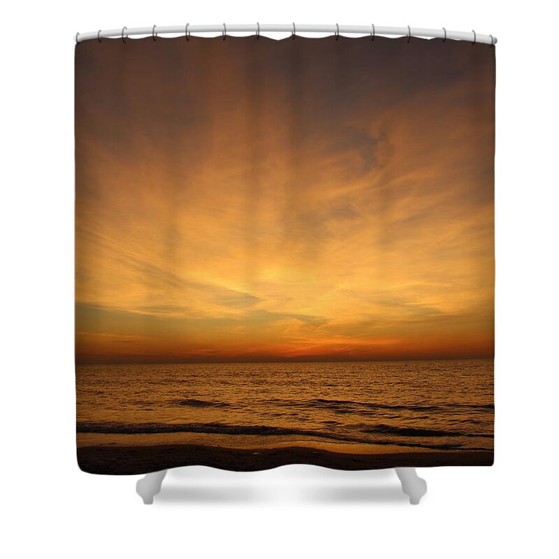  Shower Curtain featuring the photograph Naples Sunset #7 by Donn Ingemie