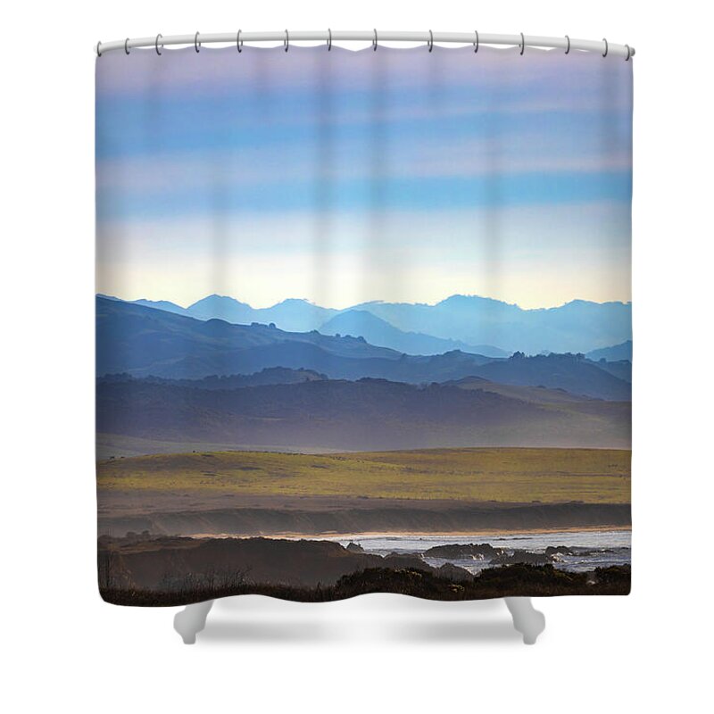  Shower Curtain featuring the photograph San Simeon #7 by Lars Mikkelsen