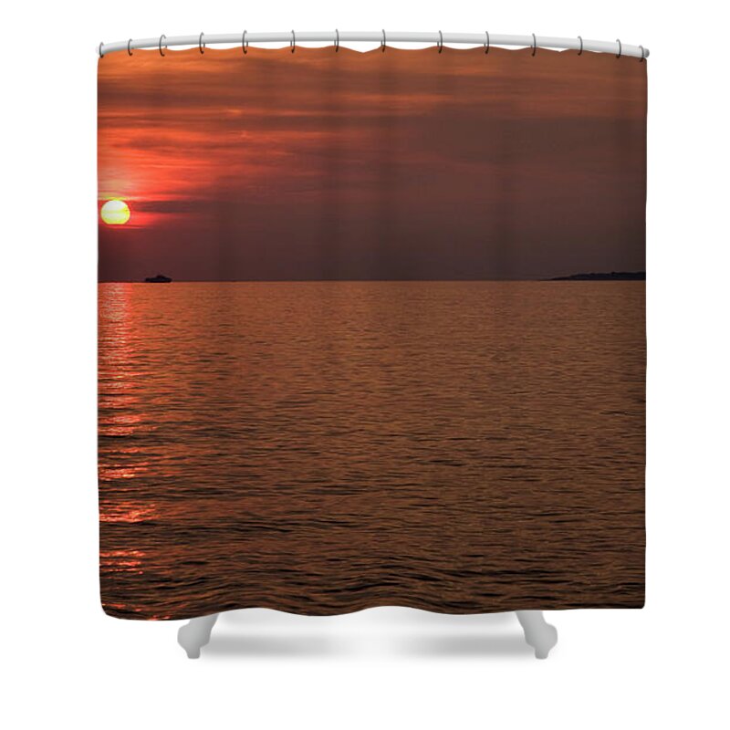 Sea Shower Curtain featuring the photograph Verudela Beach, Pula, Croatia #7 by Ian Middleton