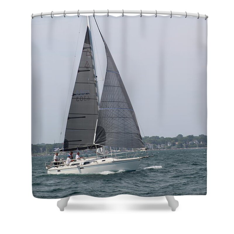  Shower Curtain featuring the photograph The race #78 by Jean Wolfrum