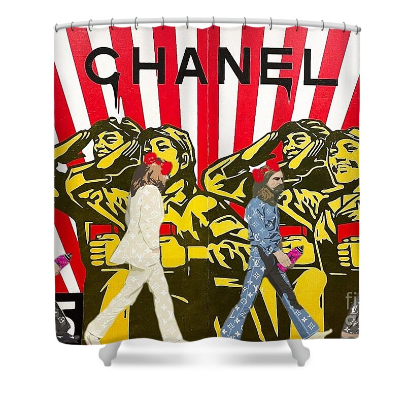 Chanel Type 1 Shower Curtain Waterproof Luxury Bathroom Mat Set - Tagotee