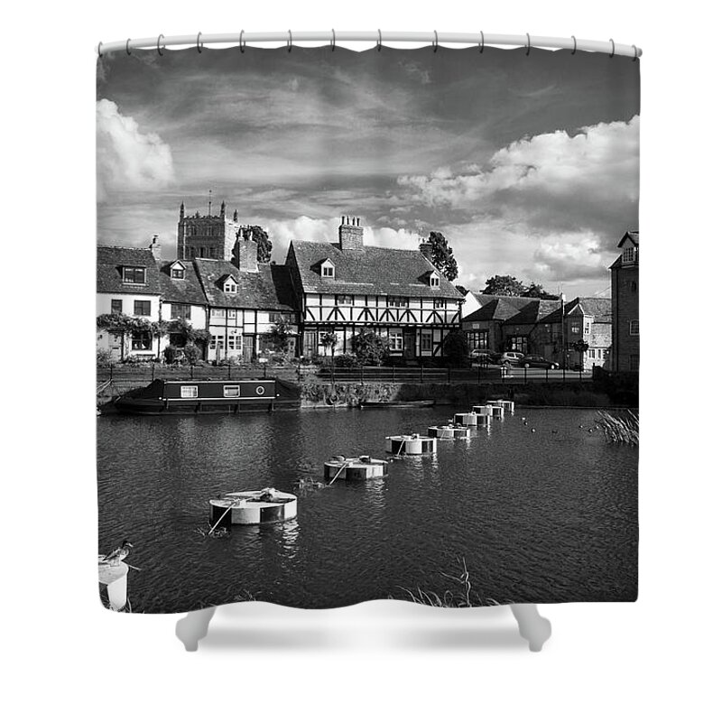 Britain Shower Curtain featuring the photograph Picturesque Gloucestershire - Tewkesbury #8 by Seeables Visual Arts