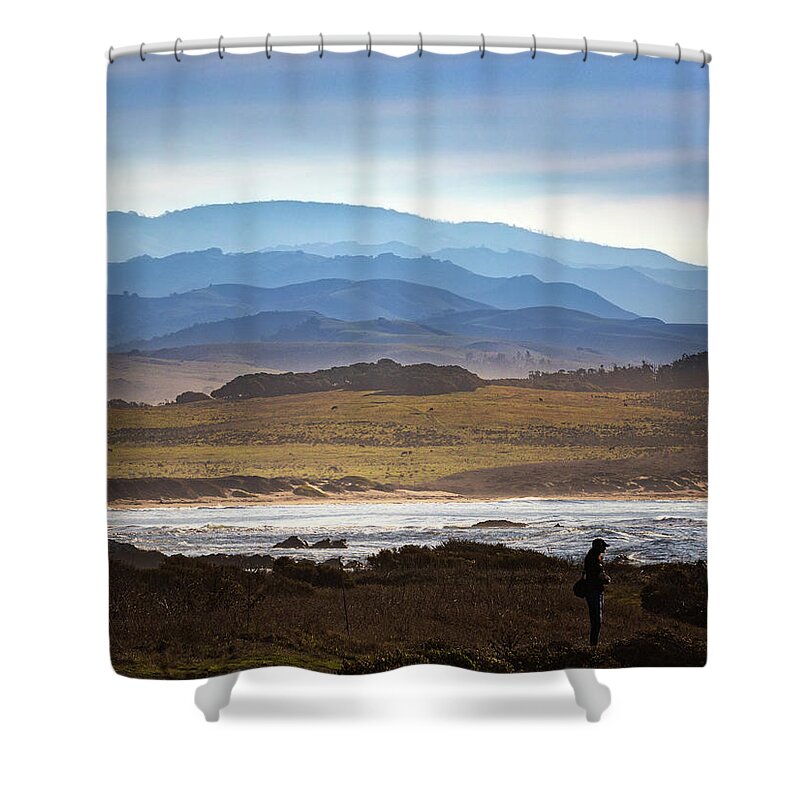  Shower Curtain featuring the photograph San Simeon #8 by Lars Mikkelsen
