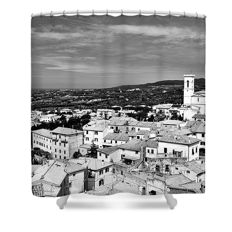 Tuscany Shower Curtain featuring the photograph A Beautiful View by Ramona Matei