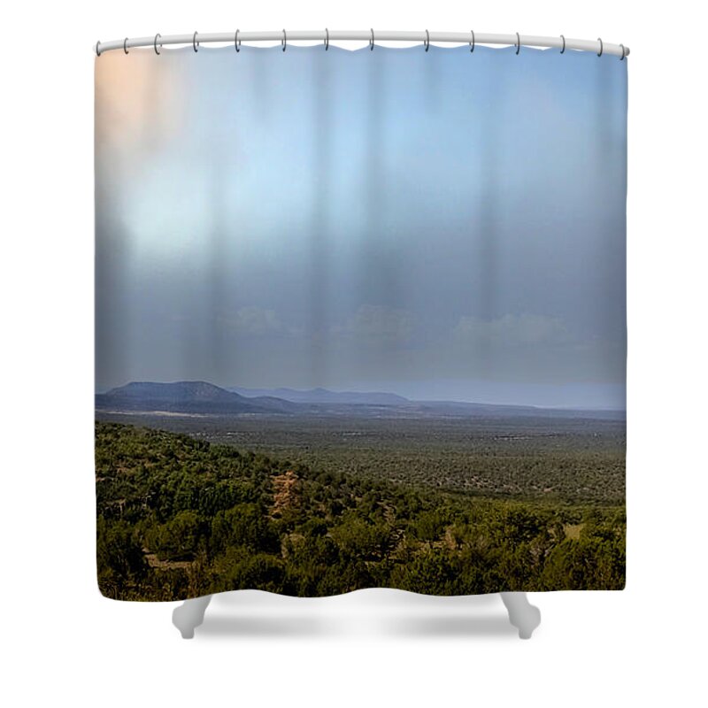 Desert Shower Curtain featuring the photograph A Beautiful Vista by Laura Putman