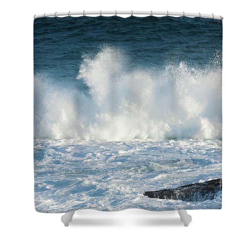 Waves Shower Curtain featuring the photograph A Big Splash by Elaine Teague
