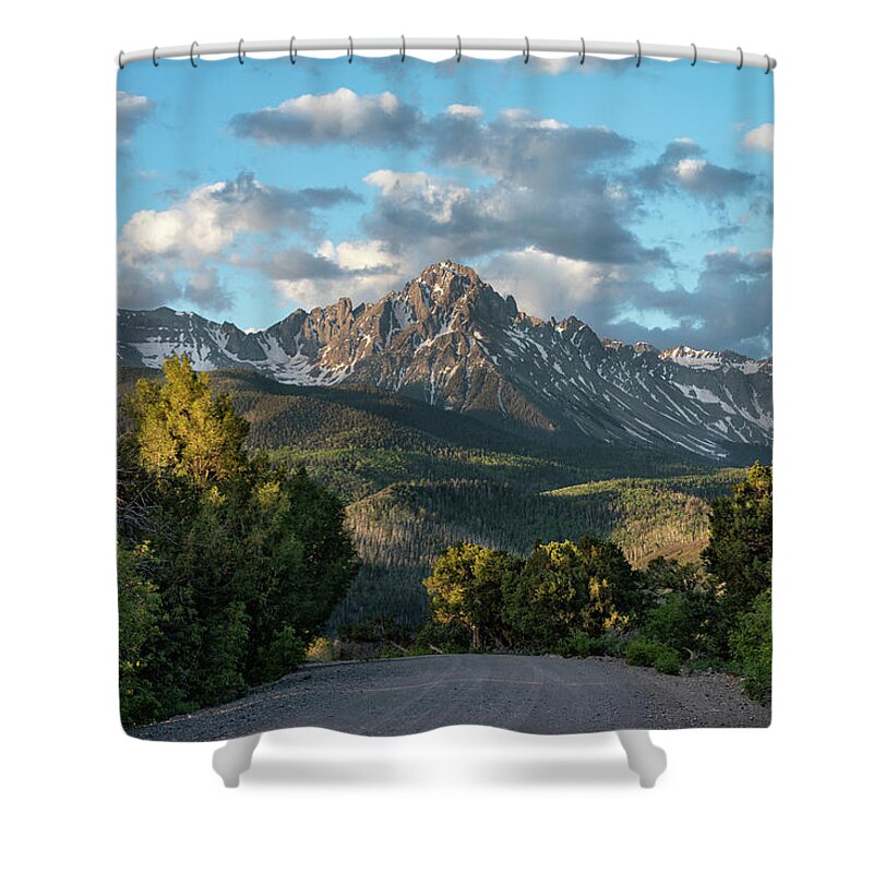 Mount Sneffels Shower Curtain featuring the photograph A Different Road To Sneffels by Denise Bush