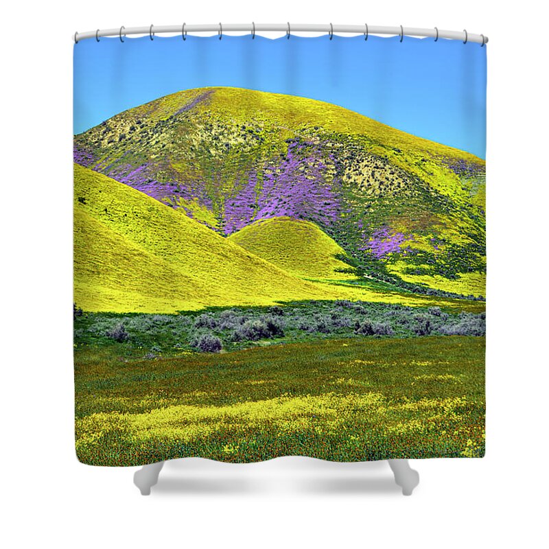 Countryside Shower Curtain featuring the photograph A Foretaste of Heavenly Gold by Brian Tada