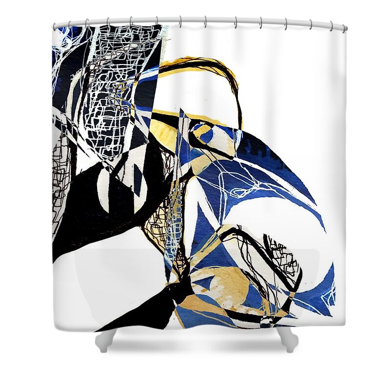 Lovers Shower Curtain featuring the digital art A Greeting of Two Lovers by Jeremiah Ray