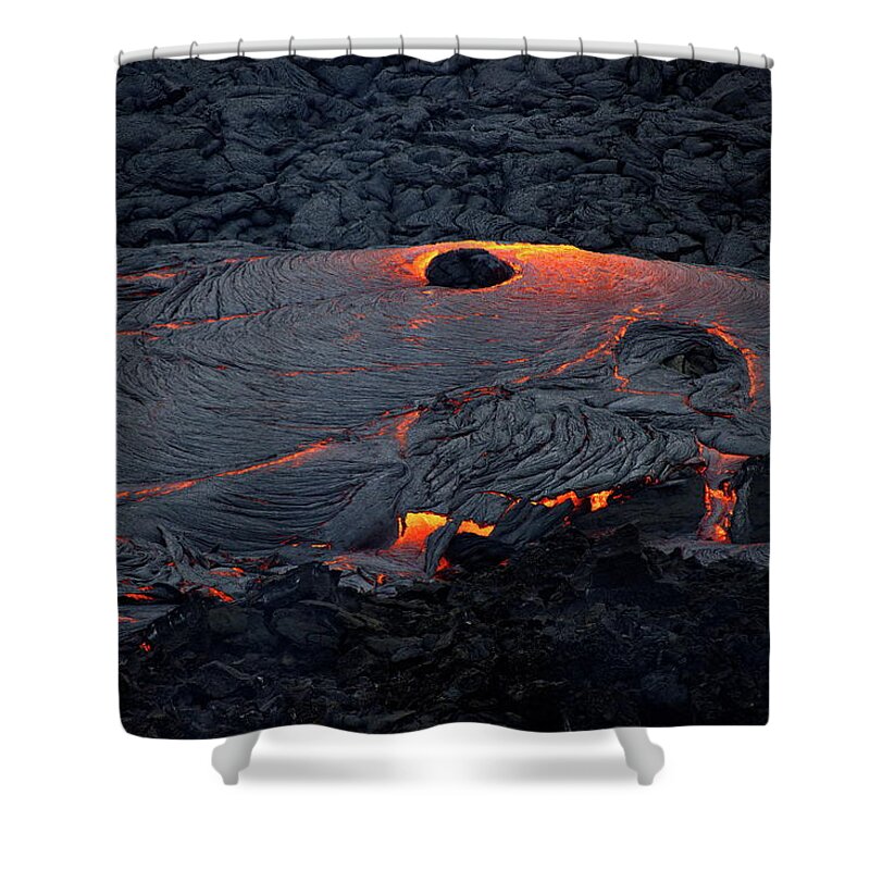 Volcano Shower Curtain featuring the photograph A heated pool in Iceland by Christopher Mathews