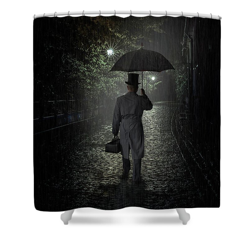 Evening Shower Curtain featuring the photograph A night call by Jaroslaw Blaminsky