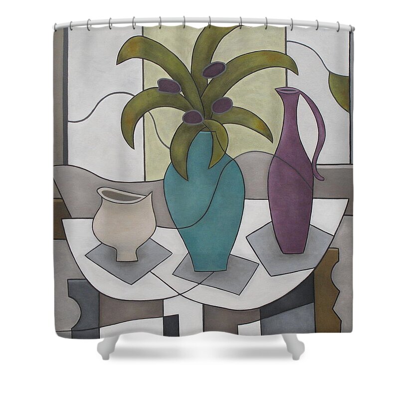 Still Life Shower Curtain featuring the painting A Quiet Moment by Trish Toro