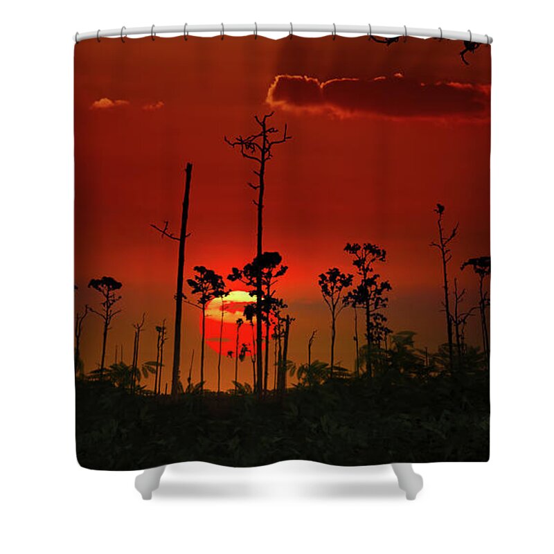 Sunset Shower Curtain featuring the photograph A Quiet Place by Mark Andrew Thomas