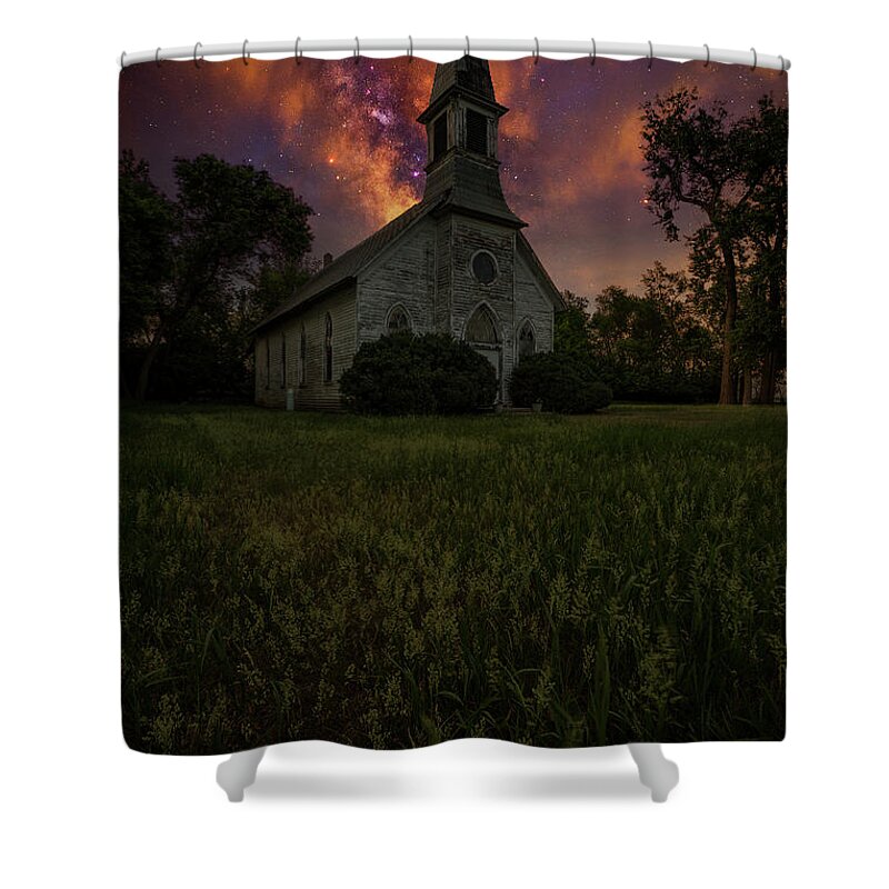 Church Shower Curtain featuring the photograph A Singularity by Aaron J Groen