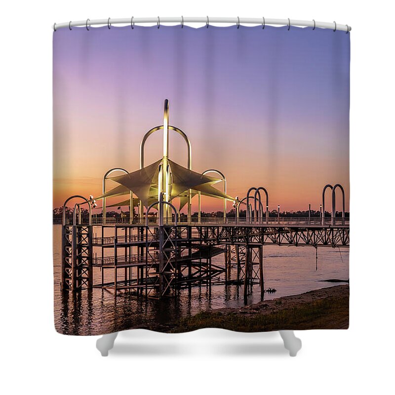 Baton Rouge Sunset Shower Curtain featuring the photograph A Southern Sunset by Rod Best