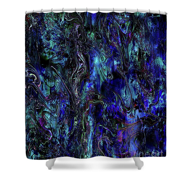 A-fine-art Shower Curtain featuring the painting A Touch Of Class 26 by Catalina Walker