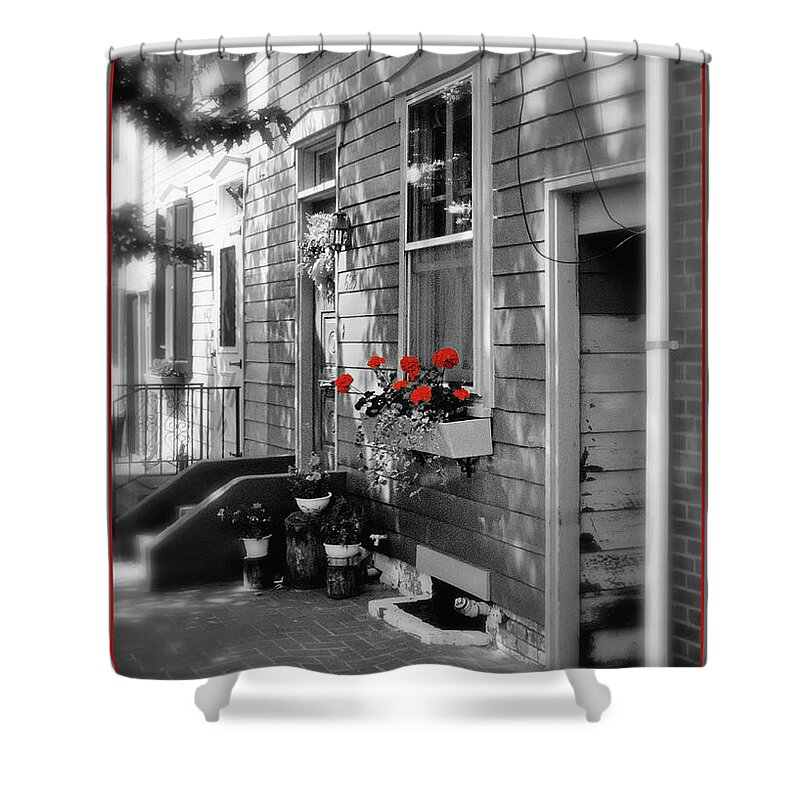Flowers Shower Curtain featuring the photograph A Touch Of Color by Geoff Crego