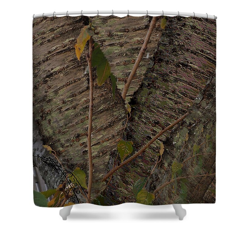 Tree Shower Curtain featuring the digital art A Tree by Leon deVose