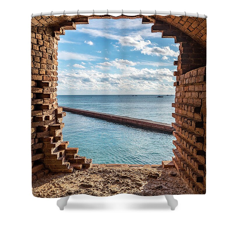 Dry Shower Curtain featuring the photograph A Window With A View by David Hart