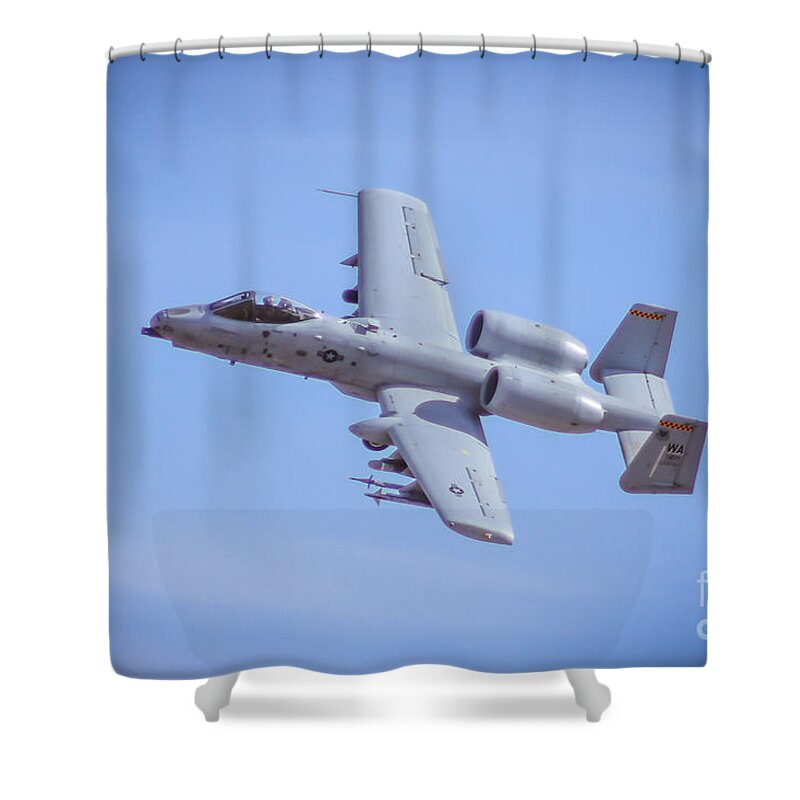 Usaf Shower Curtain featuring the photograph A10 by Darrell Foster