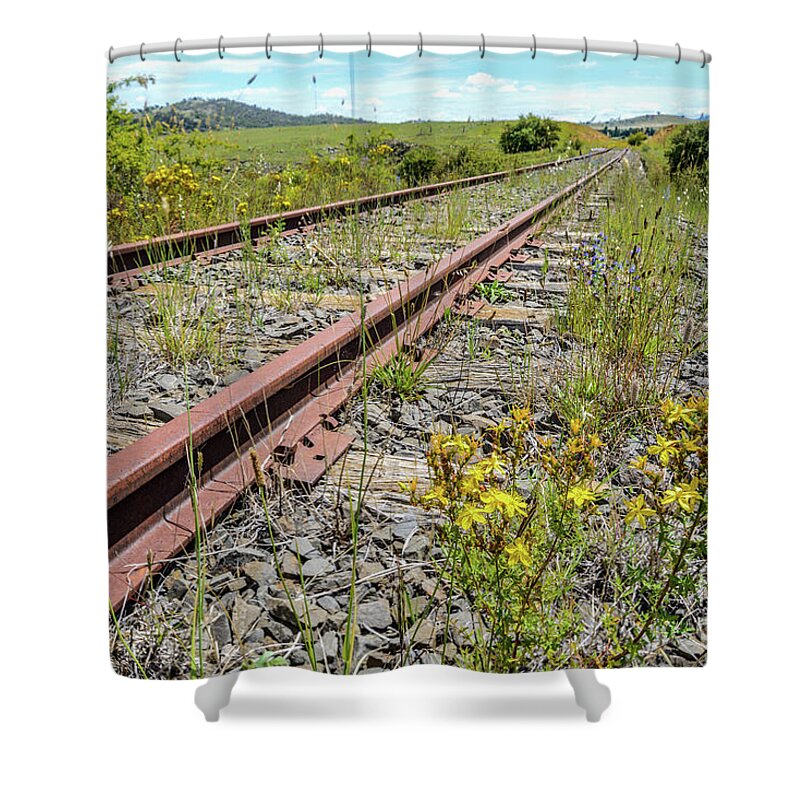 Railway Shower Curtain featuring the photograph Abandoned by Werner Padarin