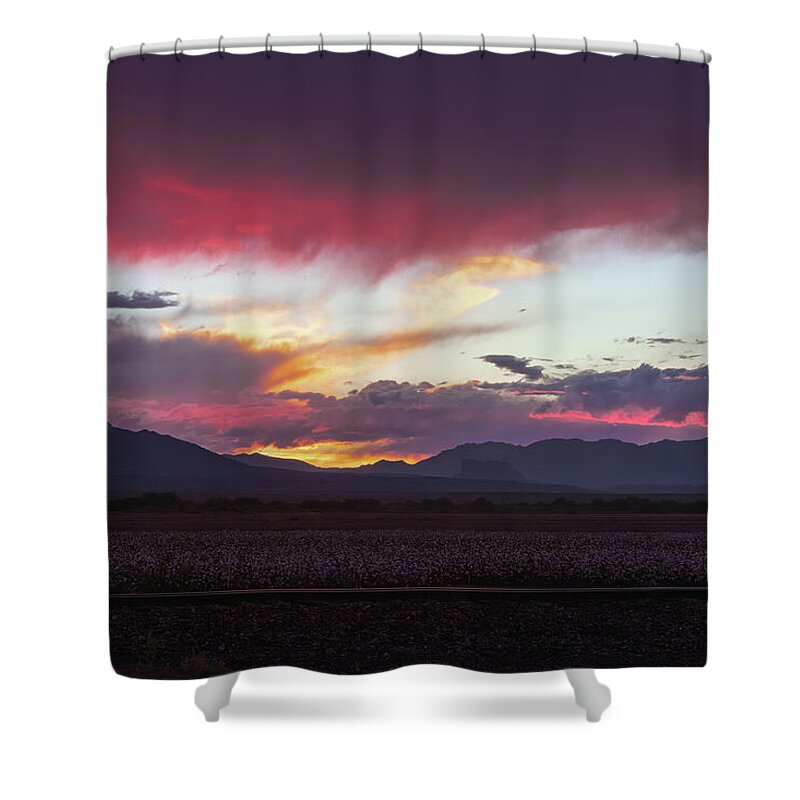 American Southwest Shower Curtain featuring the photograph Ablaze by Rick Furmanek