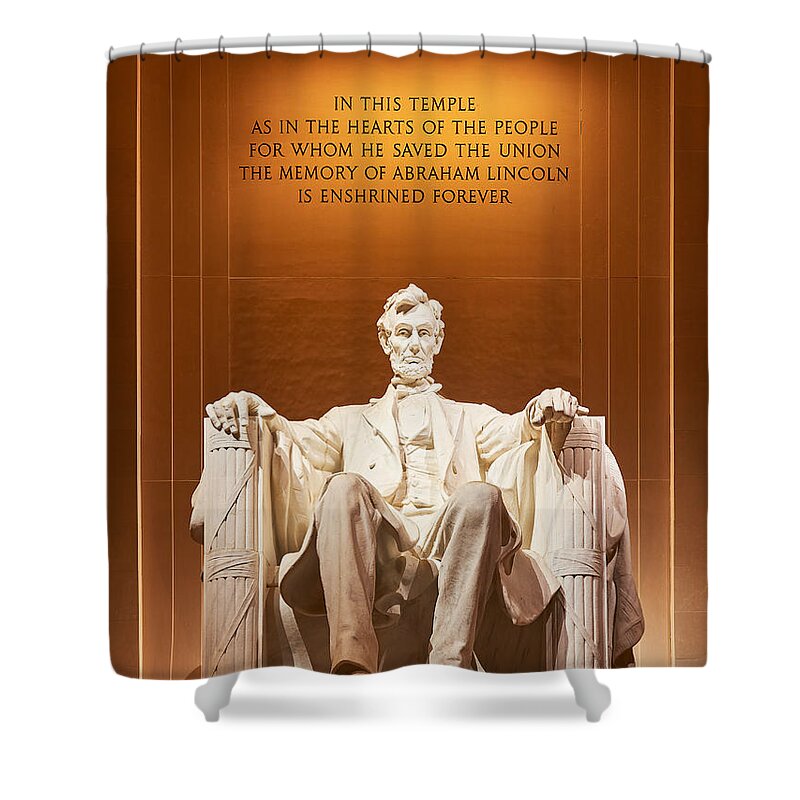Abraham Lincoln Memorial Shower Curtain featuring the photograph Abraham Lincoln by Peter Boehringer
