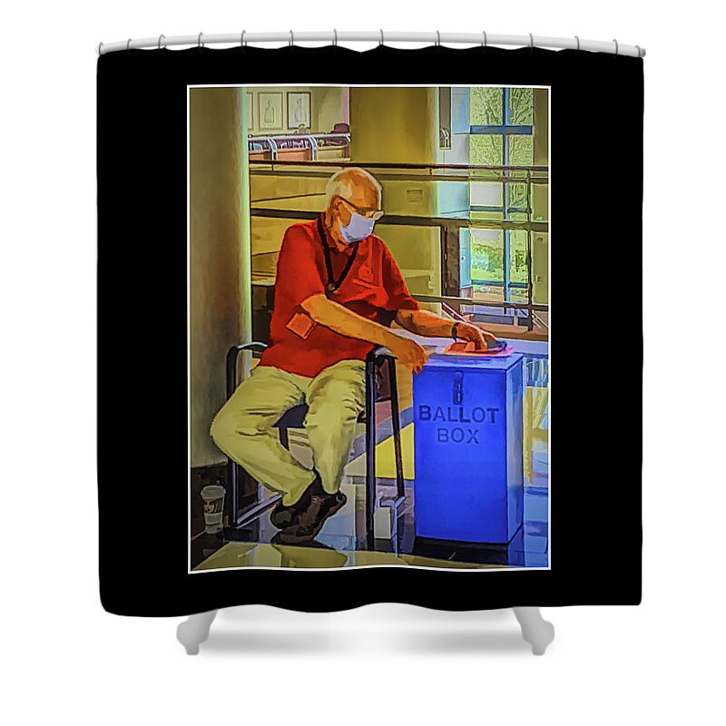 Voting Shower Curtain featuring the photograph Absentee Ballot 2020 by Georgette Grossman