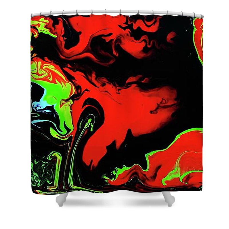 Abstract Shower Curtain featuring the painting Abstract 3-4-20 by Dmitri Ivnitski
